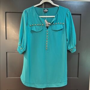 Hammered Stud Detail Blouse